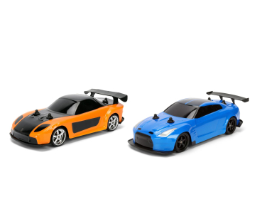 Fast & Furious Mazda RX-7 + Nissan GT-R R35 RC drift Doppel-Pack 1:24 Modelcar Jada Toys