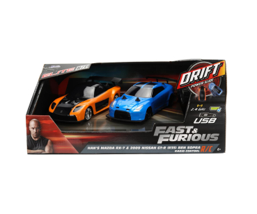 Fast & Furious Mazda RX-7 + Nissan GT-R R35 RC drift Doppel-Pack 1:24 Modelcar Jada Toys