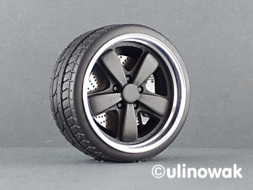 99539-19 Alufelgen 1:18 Fuchs-Design 19 Zoll uni Modellauto Tuning Zubehör