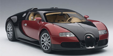 AUTOart Bugatti EB 16.4 Production Car 001 2006 schwarz-rot 1:18 limitiert 1/1200 70909