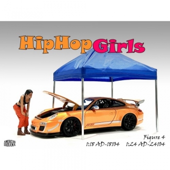 American Diorama 24104 Hip Hop Girls Figur #4 Frau mit orange Hose 1:24 limitiert 1/1000
