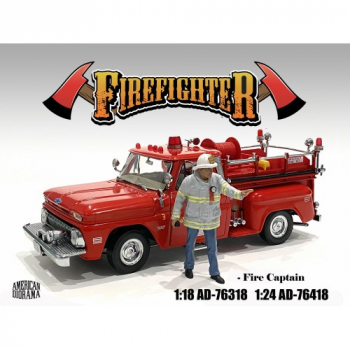 American Diorama 76318 Firefighters captain Feuerwehr Hauptmann 1:18 Figur 1/1000 limitiert