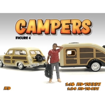 American Diorama 76337 Camper Figur IV 1:18 stehender Mann mit Rucksack limitiert 1/1000