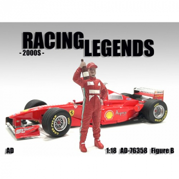 American Diorama 76358 Rennfahrer Figur B 2000er mit Helm 1:18 limitiert 1/1000
