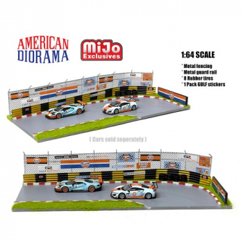 American Diorama Racetrack-Diorama Gulf 1:64 limitiert