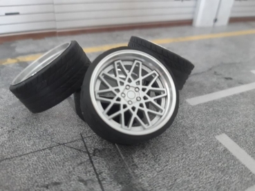 SD Felgen 19 Zoll "Alu" Rotiform BLQ Concave silber 34mm 1:18 Radsatz Wheels