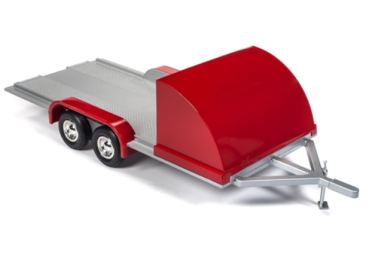 Autoworld Trailer Anhänger für Autotransport rot 1:18 AMM1167