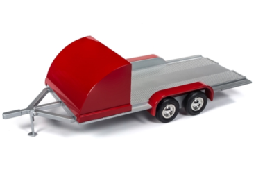 Autoworld Trailer Anhänger für Autotransport rot 1:18 AMM1167