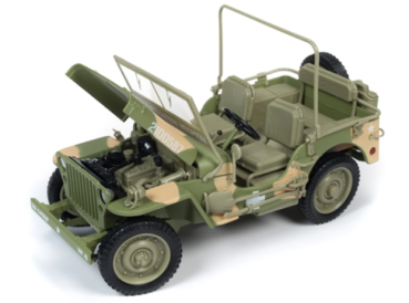 AutoWorld 1941 Jeep Willys Army Medic Camo 1:18 WWII Militär Modellauto