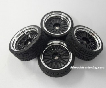 SD Felgen 19 Zoll BBS LM schwarz 35mm 1:18 Modellauto Tuning