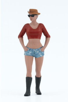 Preview: Atlantic 1:18 Figur Cora Frau mit rotem Top für Modellbau Diorama