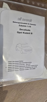 29904 Decalbogen Opel Kadett B Steinmetz Streifen 1:18