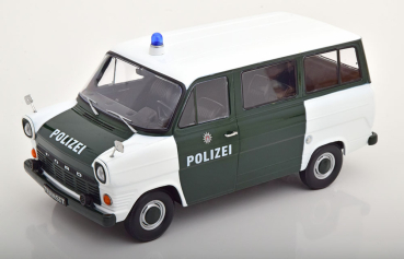 KK-Scale Ford Transit Bus MK1 Polizei Hamburg 1965 dunkelgrün-weiss 1:18 limitiert Modellauto