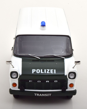 KK-Scale Ford Transit Bus MK1 Polizei Hamburg 1965 dunkelgrün-weiss 1:18 limitiert Modellauto