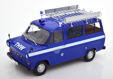 KK-Scale Ford Transit Bus THW Köln 1965-1970 blau 1:18 Modellauto 180468