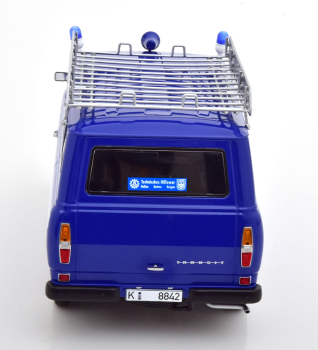 KK-Scale Ford Transit Bus THW Köln 1965-1970 blau 1:18 Modellauto 180468