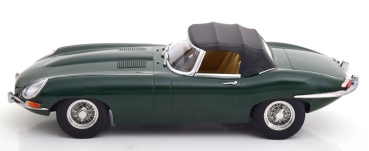 KK-Scale Jaguar E-Type Cabrio geschlossen RHD 1.Serie 1961 dunkelgrün 1:18 limitiert 1/500 Modellauto 180483