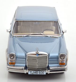 KK-Scale Mercedes 600 SWB W100 1963 hellblau metallic 1:18 limitiert 1/1250 Modellauto 180602
