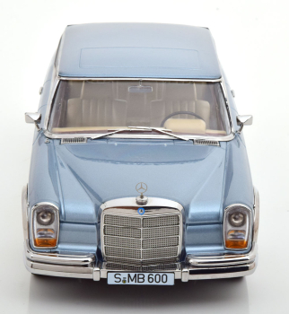 KK-Scale Mercedes 600 SWB W100 1963 hellblau metallic 1:18 limitiert 1/1250 Modellauto 180602