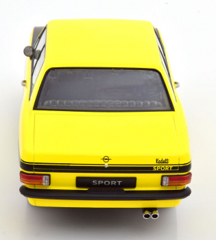 KK-Scale Opel Kadett B Sport 1973 gelb-schwarz 1:18 limitiert 1/1250 Modellauto 180641