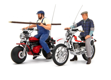 Bud Spencer Motozodiaco Tuareg 223-2 & Terence Hill Moto Ossa AE73 1:18 limited 1/2000