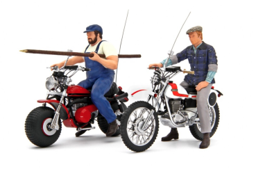 Bud Spencer Motozodiaco Tuareg 223-2 & Terence Hill Moto Ossa AE73 1:18 limitiert 1/2000