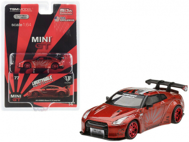 Mini GT LB WORKS Nissan GT-R (R35) Typ 1 rot LHD 1:64 limitiert MGT00077