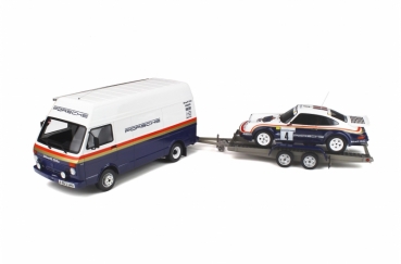 Otto Models 331 VW LT Kasten + Porsche 911 SC RS Rothmans Design 1:18 limited 1/3000