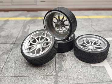 SD Felgen 20 Zoll PD3 Forged silver 36mm 1:18 Modecar Tuing