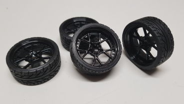 SD Felgen 19 Zoll Rotiform KPS schwarz 35mm 1:18 Modelauto Tuning