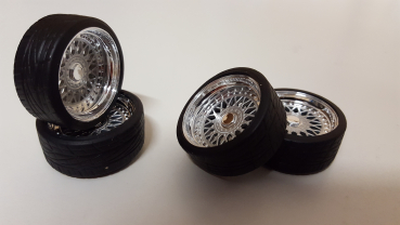 SD Felgen 16 Zoll BBS RM chrom 32mm 1:18 Modellauto Tuning