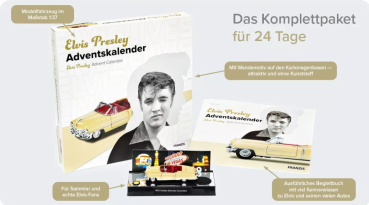 Franzis  Elvis Presley Adventskalender Cadillac Eldorado 1:37 Modellauto