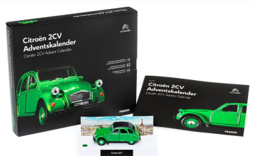 Franzis Citroen 2CV Cabriolet 1976 grüne Ente Adventskalender 1:38 Modellauto