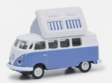 VW T1 Campingbus weiß/blau 1:87 Schuco Modellauto 452671100