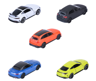 Preview: Mercedes AMG 5 Stück Geschenkset 1:64 Modellauto Majorette