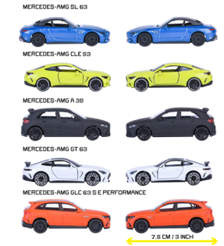 Preview: Mercedes AMG 5 Stück Geschenkset 1:64 Modellauto Majorette