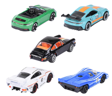 Preview: Porsche 5 Stück Geschenkset - Modellauto Majorette