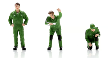 Preview: Figurenset Mechaniker John Deere grün 1:32 Modellauto Schuco 450391500