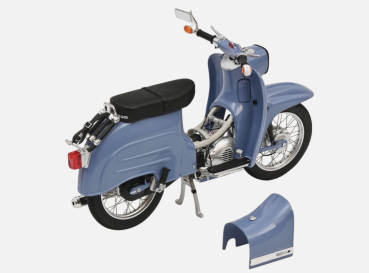 Preview: Simson Schwalbe blau 1:10 Motorrad Schuco 450649300