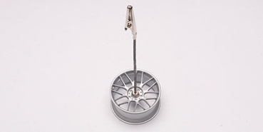 AUTOart Notizzettel-Halter RACING WHEEL MEMO CLIPPING STAND (silber) 40408