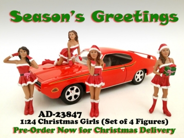 American Diorama 23847 Christmas Girls (set of 4) 1:24 limitiert 1/1000