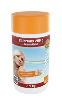 Chlortabs 200 g langsamlöslich 1 kg Pool Schwimmbad Wasserpflege Chlor Steinbach
