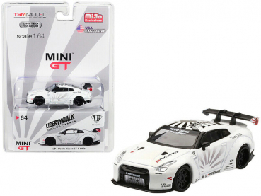 Mini GT LB WORKS Nissan GT-R (R35) Typ 1 white LHD 1:64 limited MGT00064