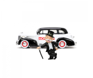 Jada Toys 253255048 Mr. Monopoly + 1939 Chevrolet 1:24 Modellauto + Figur