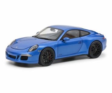 Schuco Porsche 911 (991/I) Carrera GTS Coupé blau 1:18 Modellauto