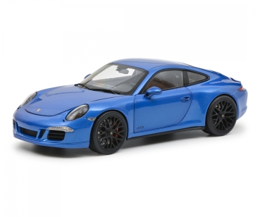 Schuco Porsche 911 (991/I) Carrera GTS Coupé blau 1:18 Modellauto