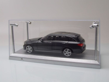 Display Case silver mit Beleuchtung für 1/18 Modellautos T9-189922