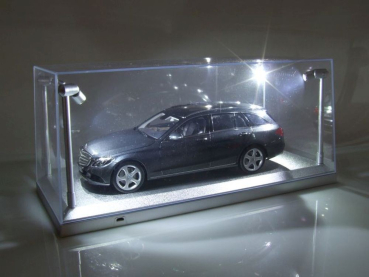 Display Case silver mit Beleuchtung für 1/18 Modellautos T9-189922