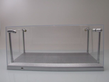Display Case silver mit Beleuchtung für 1/18 Modellautos T9-189922