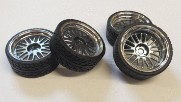 SD Felgen 19 Zoll BBS LM gunmetall 35mm 1:18 Modellauto Tuning